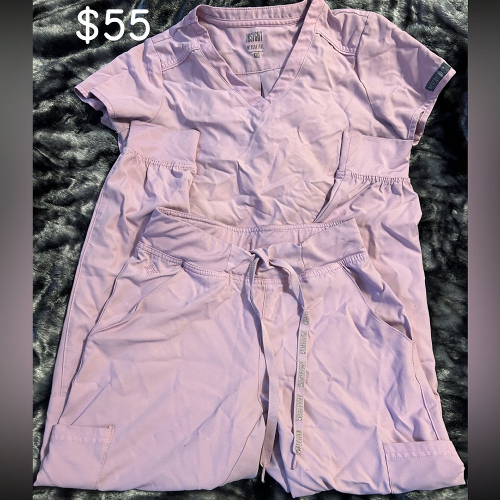 Med Couture Women's scrub set in Light Purple